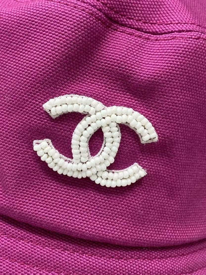 Chanel 23P rose pink double C bucket hat