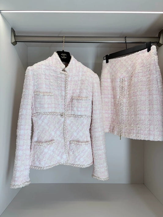 Chanel 95P Vintage Pink tweed Set