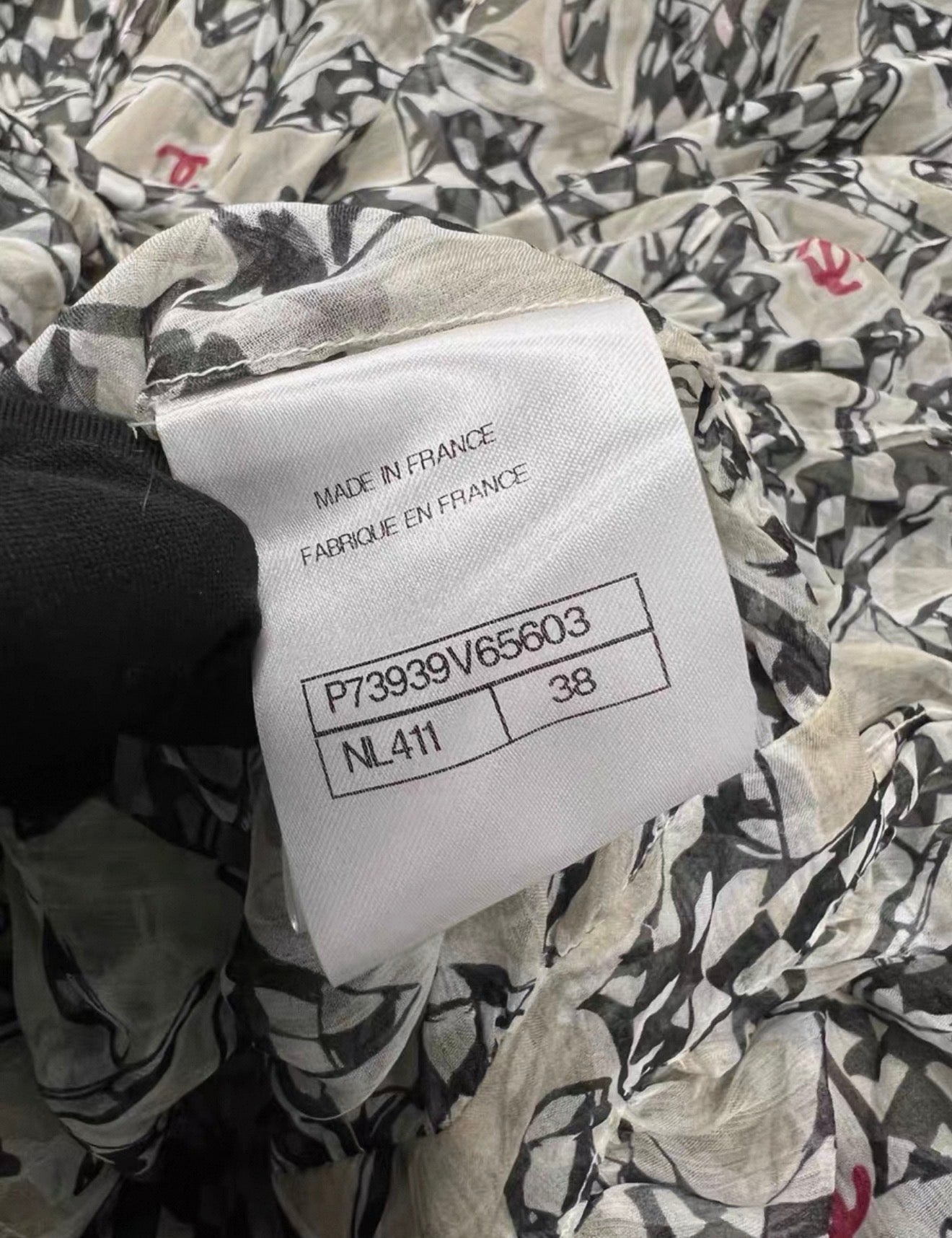 Chanel 23C silk print maxi dress