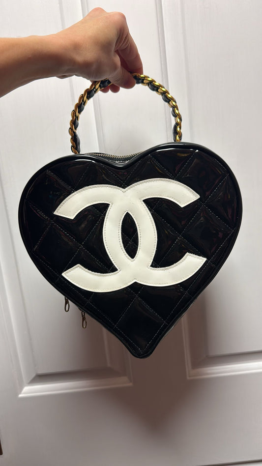 Chanel 95 CC Black Heart Vanity Bag