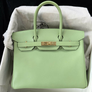 Hermès Birkin 30 Vert Criquet Epsom with Gold Hardware