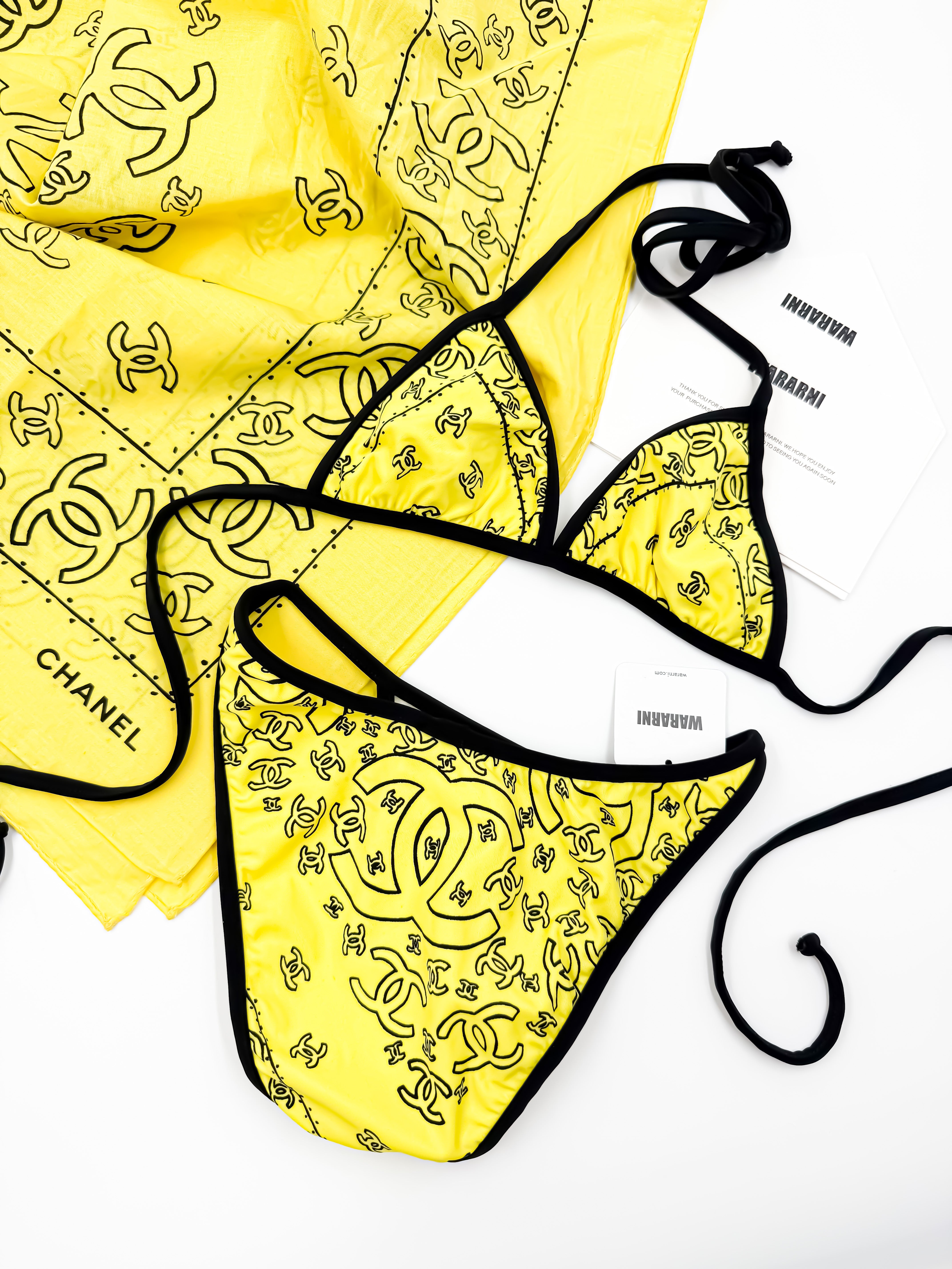 CHANEL 2点セット Chanel Vintage 1994 Iconic Logo Bikini Set — Ultra-Rare – Wararni.com
