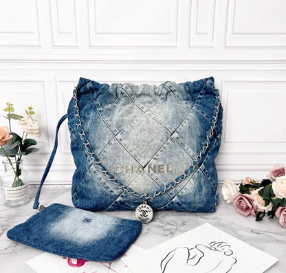 Chanel 22 Handbag Denim