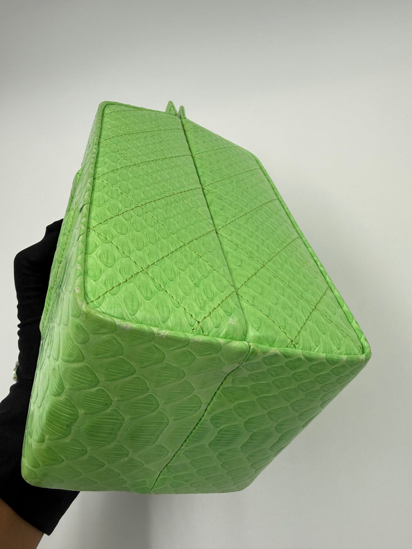 Chanel Green Python “Lait de Coco” Milk Carton Minaudière – Fall/Winter 2014 Supermarket Collection