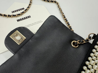 Chanel 19S Pearl-Embellished Mini Rectangular Flap Bag