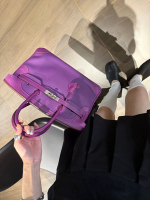 Hermes Birkin Lace 35 Anemone Violet palladium hardware