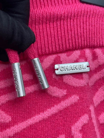 Chanel coco neige pink cashmere pants