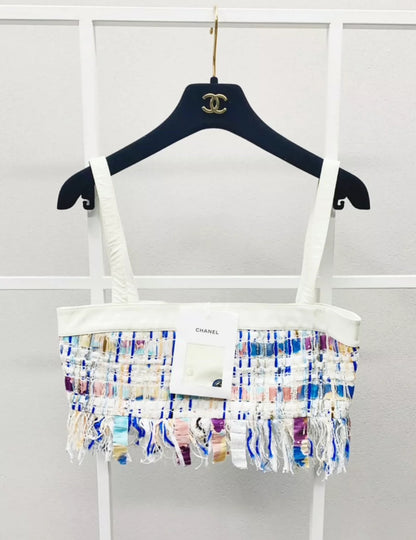 Chanel 2018 Multicolour Tweed crop top
