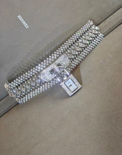 Hermès High Jewellery Kelly Joaillidre 
Bracelet/Watch/Necklace White gold Full Diamonds Himalaya Necklace