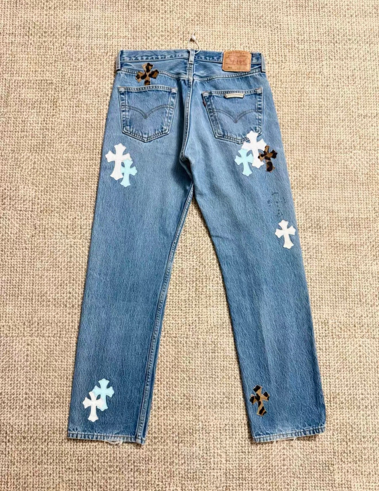 Chrome Hearts St. Barth Limited Edition Light Blue Levi's Jeans