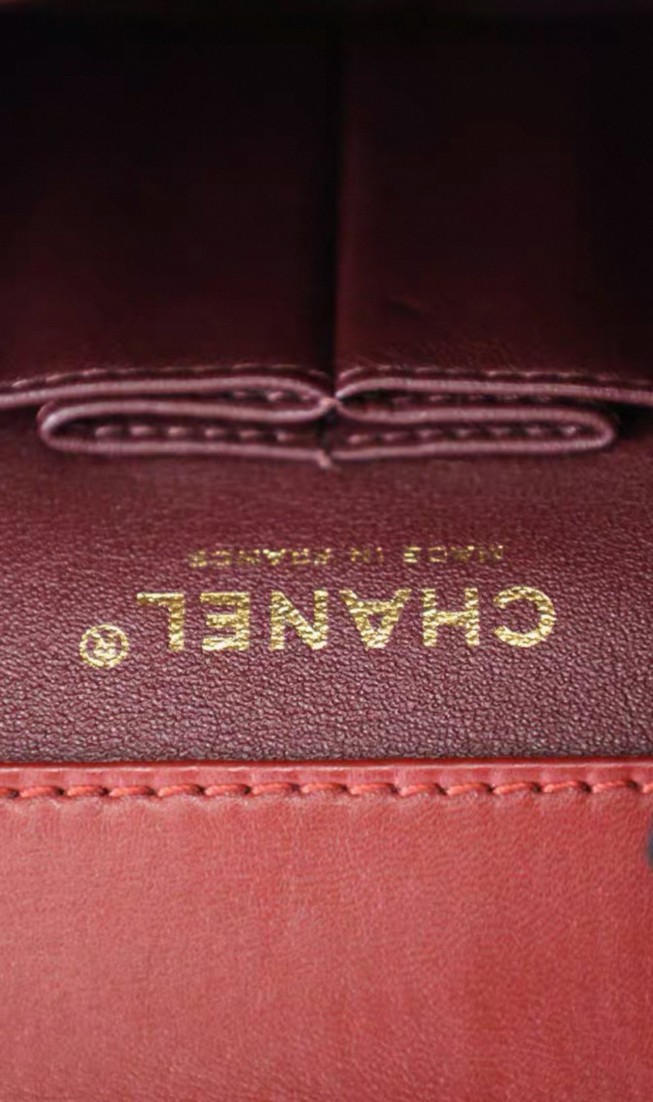 CHANEL 2015 Red Lambskin Brasserie Gabrielle Menu Clutch