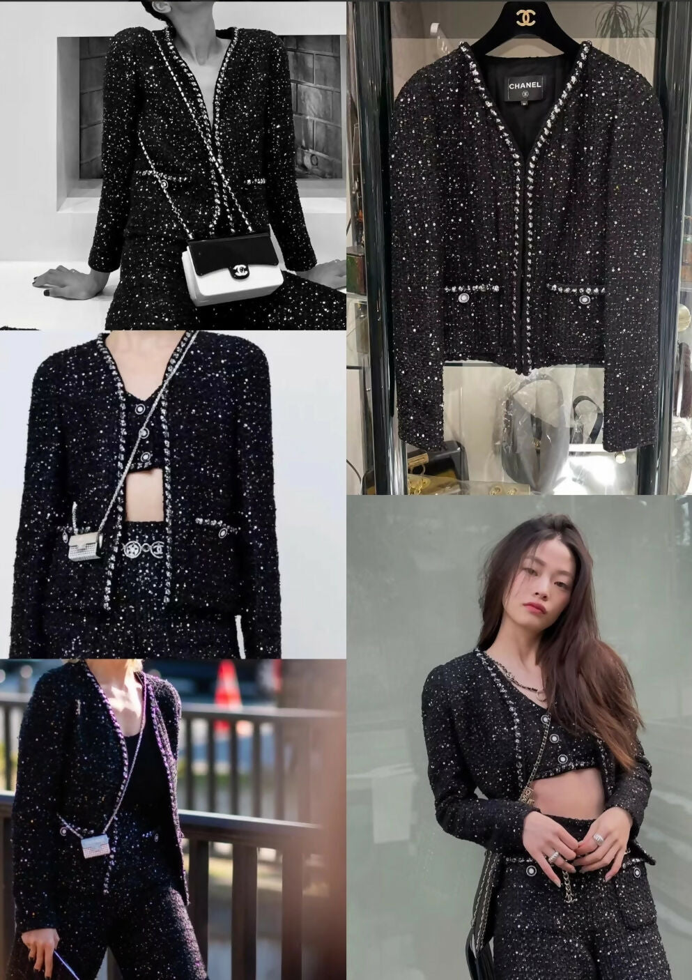 Chanel 22p black & Silver tweed jacket – Wararni.com