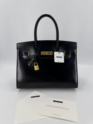 Hermès Birkin Sellier 30 Noir Box Calf with Gold Hardware