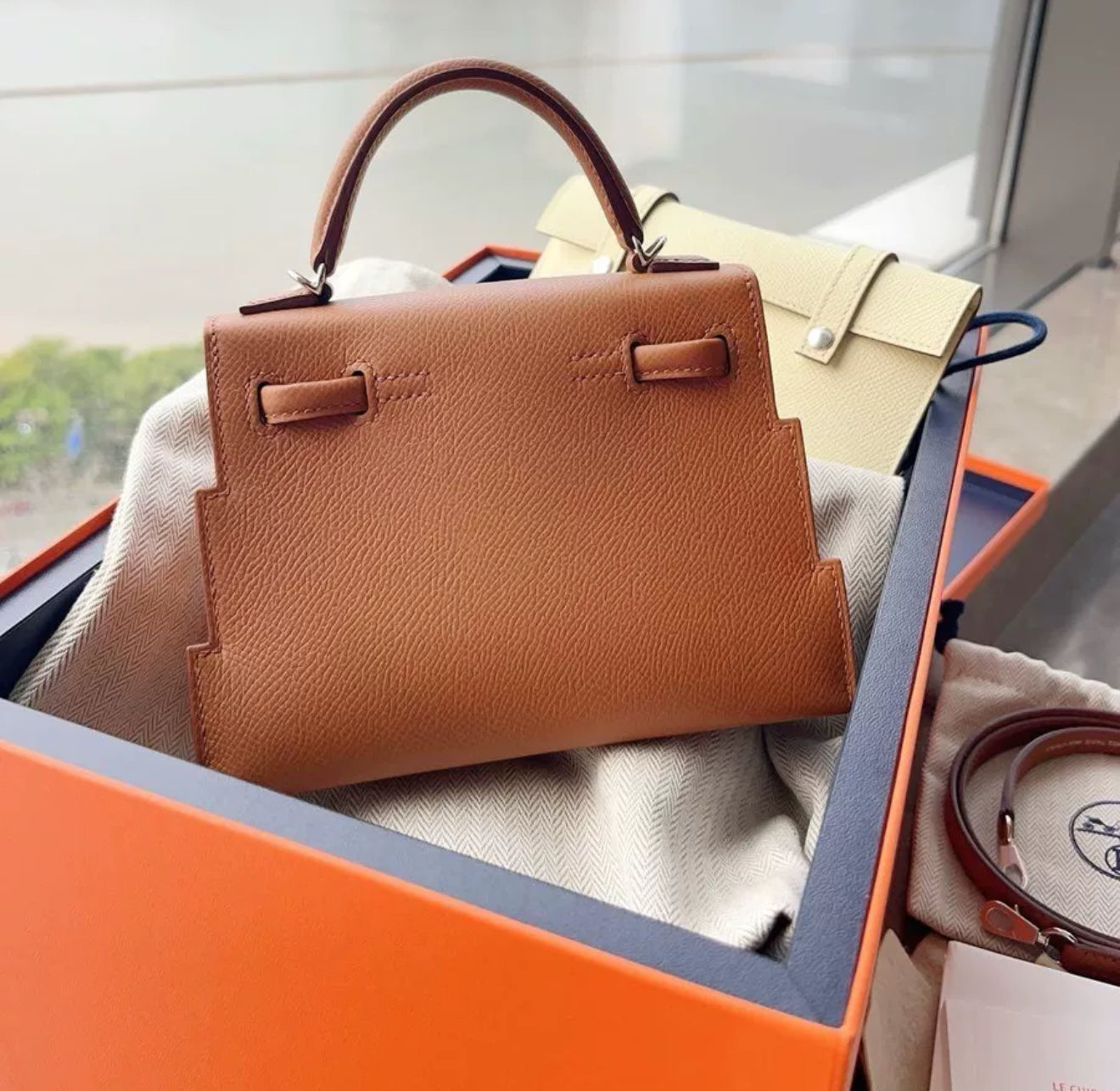 Hermès Kelly Doll Picto Gold/Zanzibar/Field/Milton Epsom Palladium