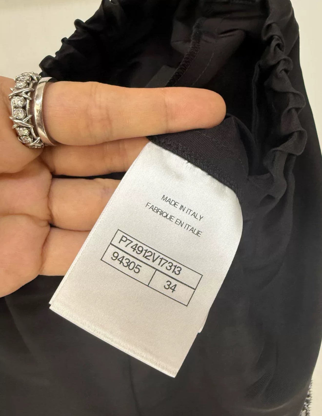 Chanel 23S black lace short