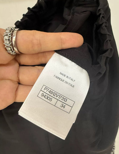 Chanel 23S black lace short