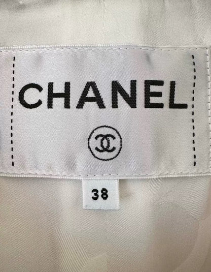 Chanel 23C white tweed jacket
