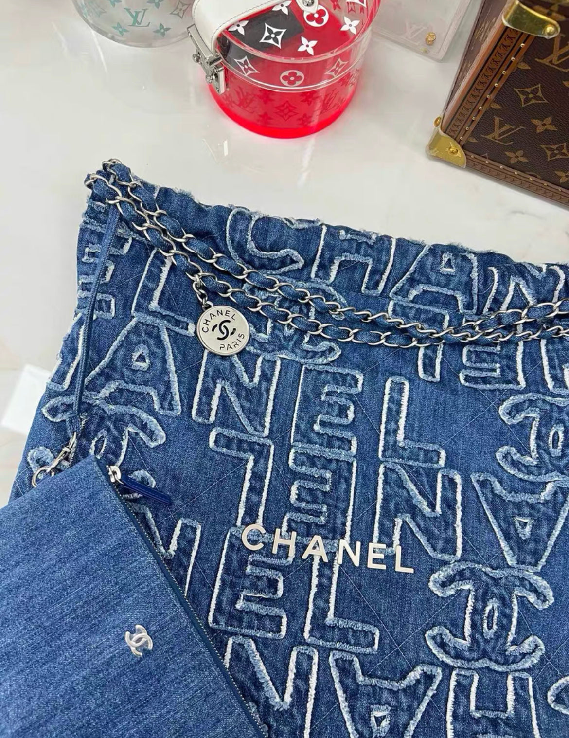 CHANEL 24A Denim 22 Bag