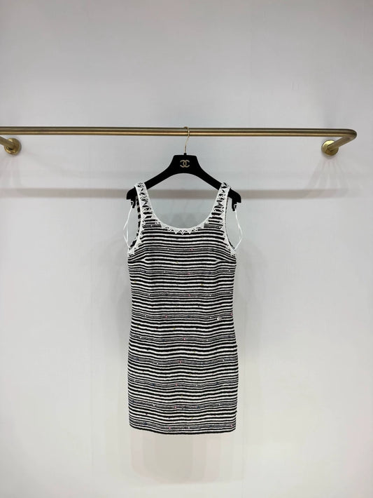 Chanel 24S black & white dress