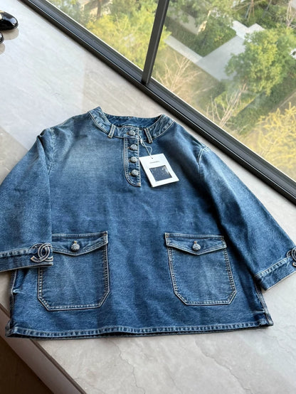 Chanel 24s denim top