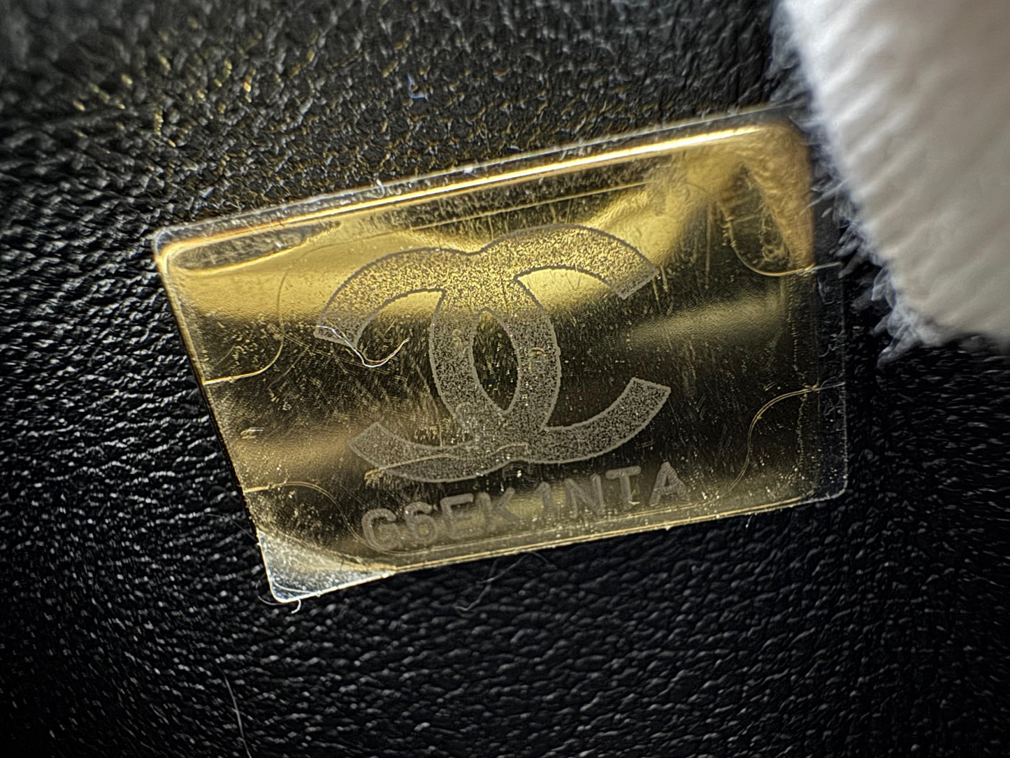 Chanel 2022 Beech Wood and Black Lambskin CC Vanity Case Brushed Gold Hardware