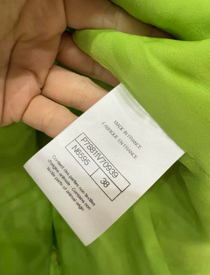 Chanel 25C Green Tweed Jacket