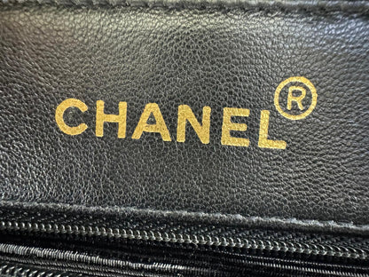 Chanel 1994-96 Black Patent Leather Large Vanity Case