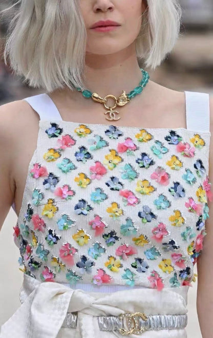Chanel 23C White & multicolor top