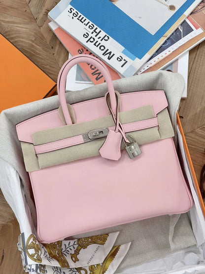 Hermès Birkin 25 Rose Sakura pink swift leather with palladium hardware