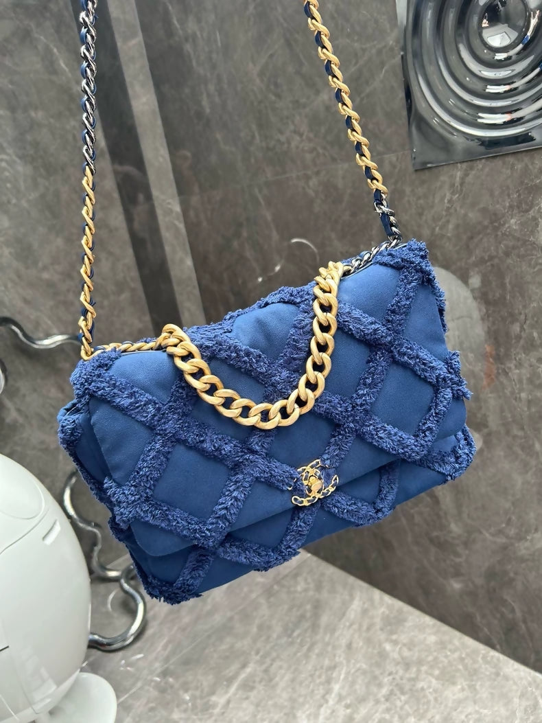 Chanel denim tassel 19bag Maxi