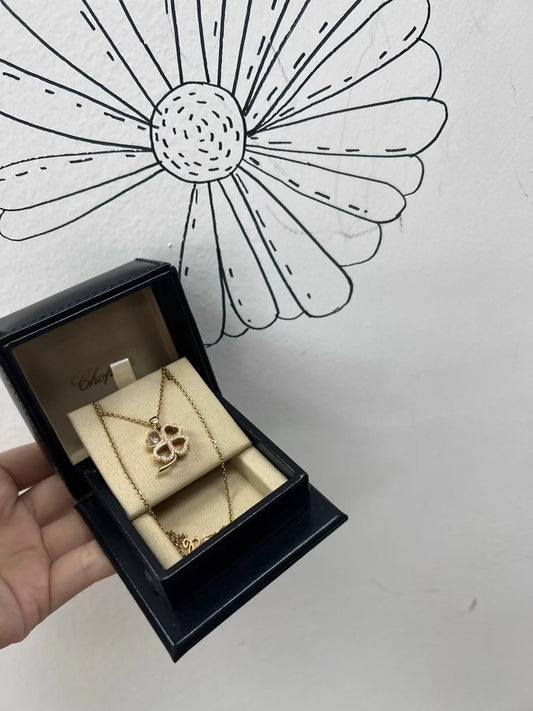 Chopard Diamonds rose gold four-leaf clover necklace