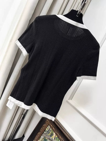 Chanel 24C black t-shirt top