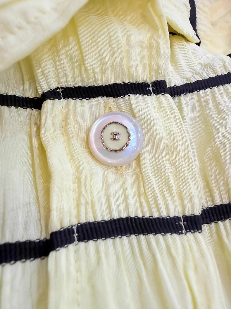Chanel 25S yellow striped shirt
