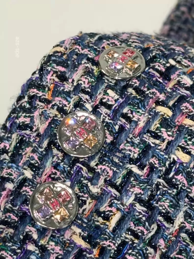 Chanel 23S bleu Colorful Tweed Jacket