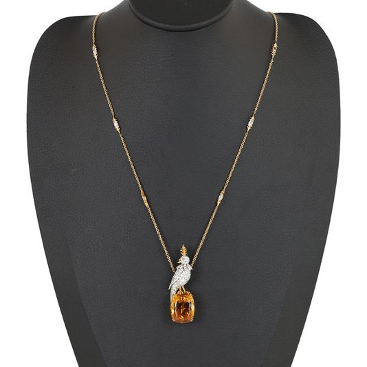 Tiffany & Co. Schlumberger Bird on a Rock Necklace