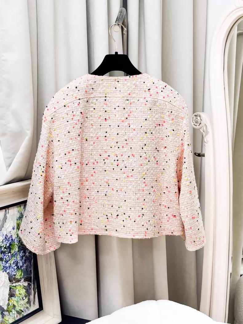 Chanel 19S light orange tweed jacket