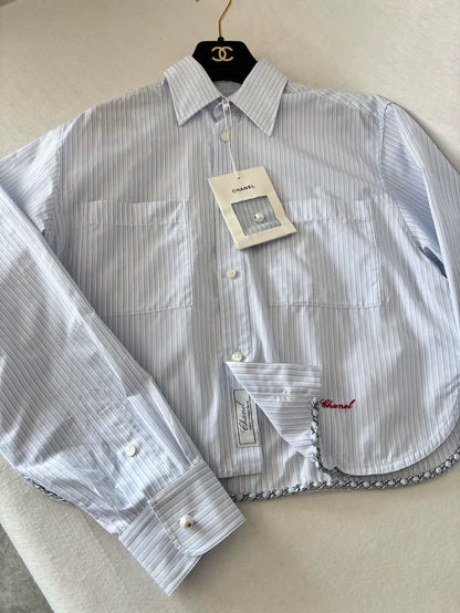 Chanel 26S Blue Striped Shirt