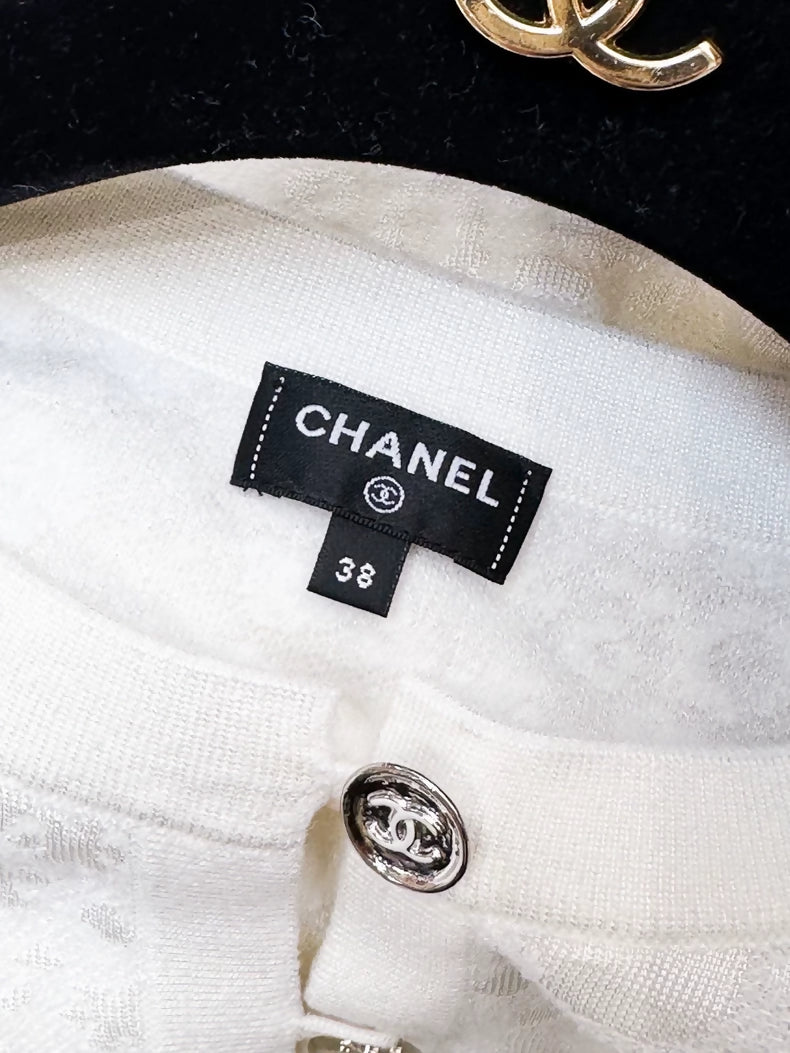 Chanel 23A white camellia dress