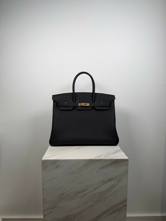 Hermès Birkin 35 Black Togo Gold hardware