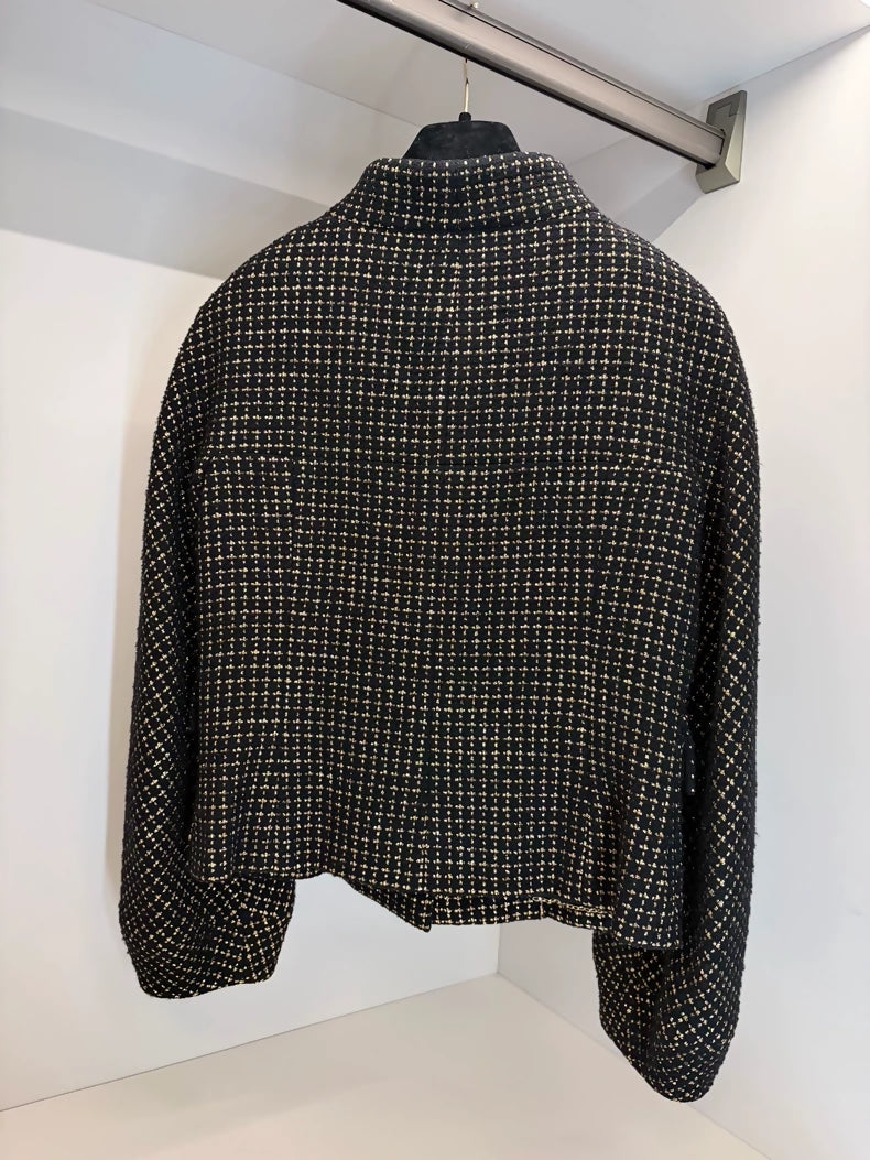 Chanel 2011 Byzantine black and gold tweed jacket