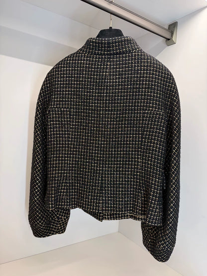 Chanel 2011 Byzantine black and gold tweed jacket