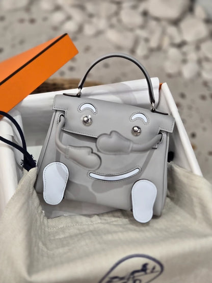 Hermès Kelly Doll 8U Glacier Blue T0 Haze Blue Swift Leather palladium hardware