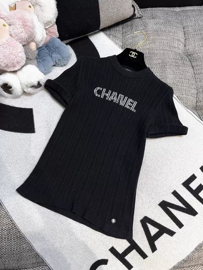 Chanel 21S black knit T-shirt