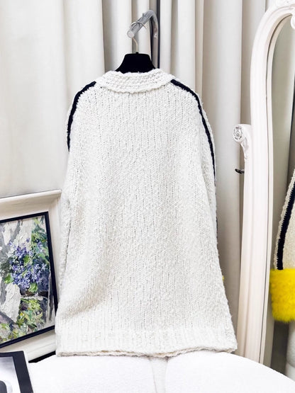Gucci Adidas white/Black/yellow knit cardigan