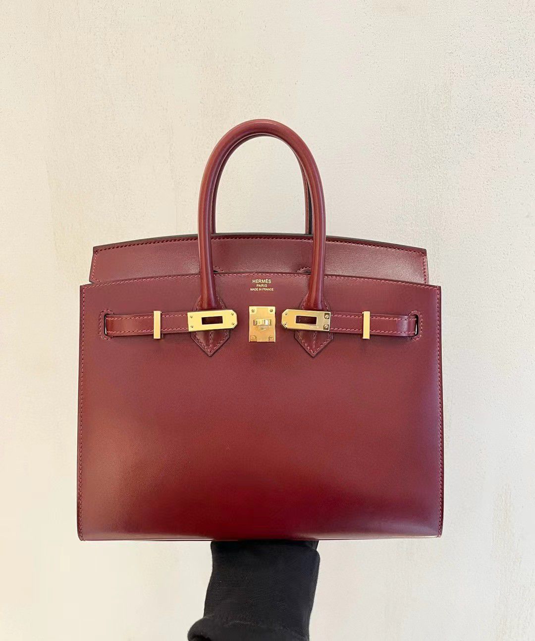 Hermes Birkin 25 rouge H box leather gold hardware
