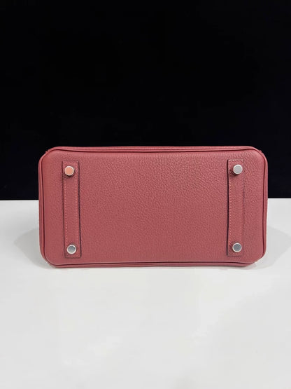 HERMES Birkin 25 rouge H Togo leather palladium hardware