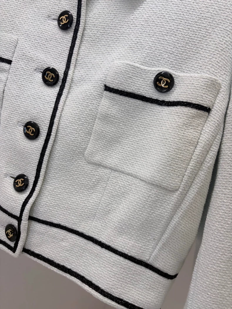 Chanel 95p Barbie Collection Vintage Ice Blue Short Tweed Jacket