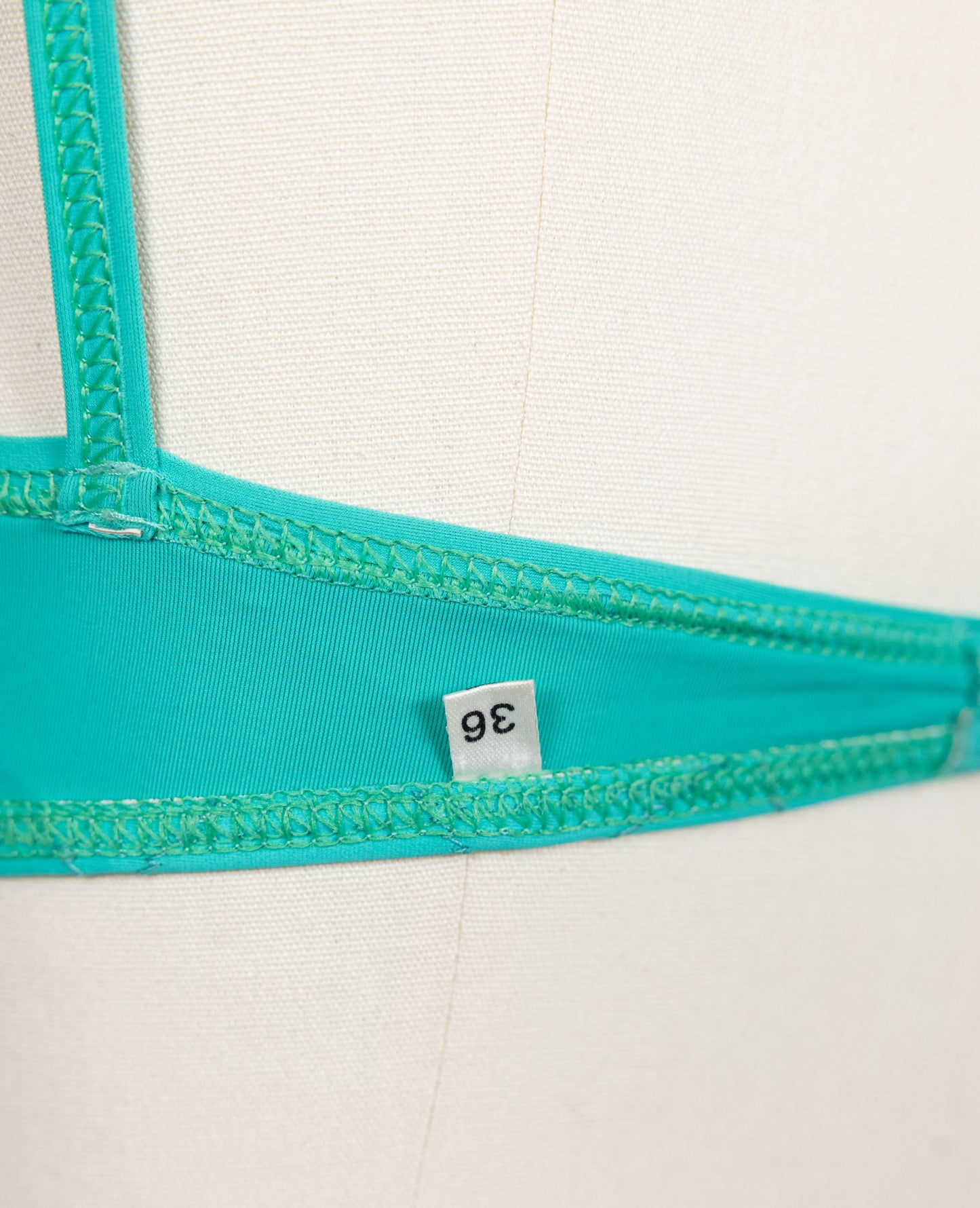 Chanel 1994 Cruise Vintage Teal Logo Quilted Bikini