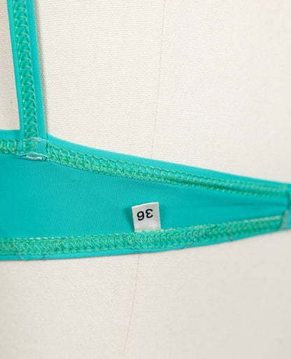 Chanel 1994 Cruise Vintage Teal Logo Quilted Bikini