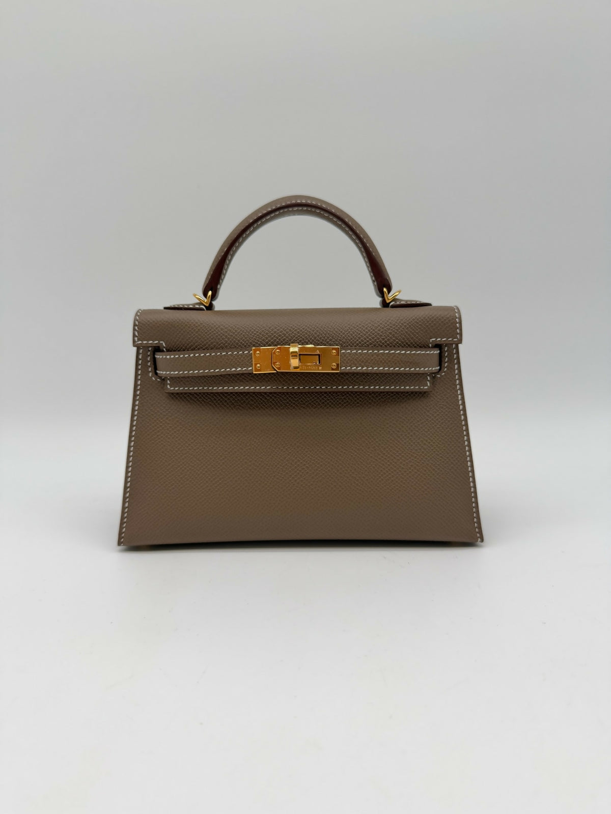 Hermès mini Kelly 20 Étoupe Epsom Gold Hardware